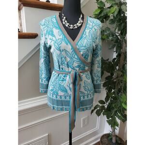 Nie + Zoi Cotton & Viscose V-Neck Wrap Sweaters